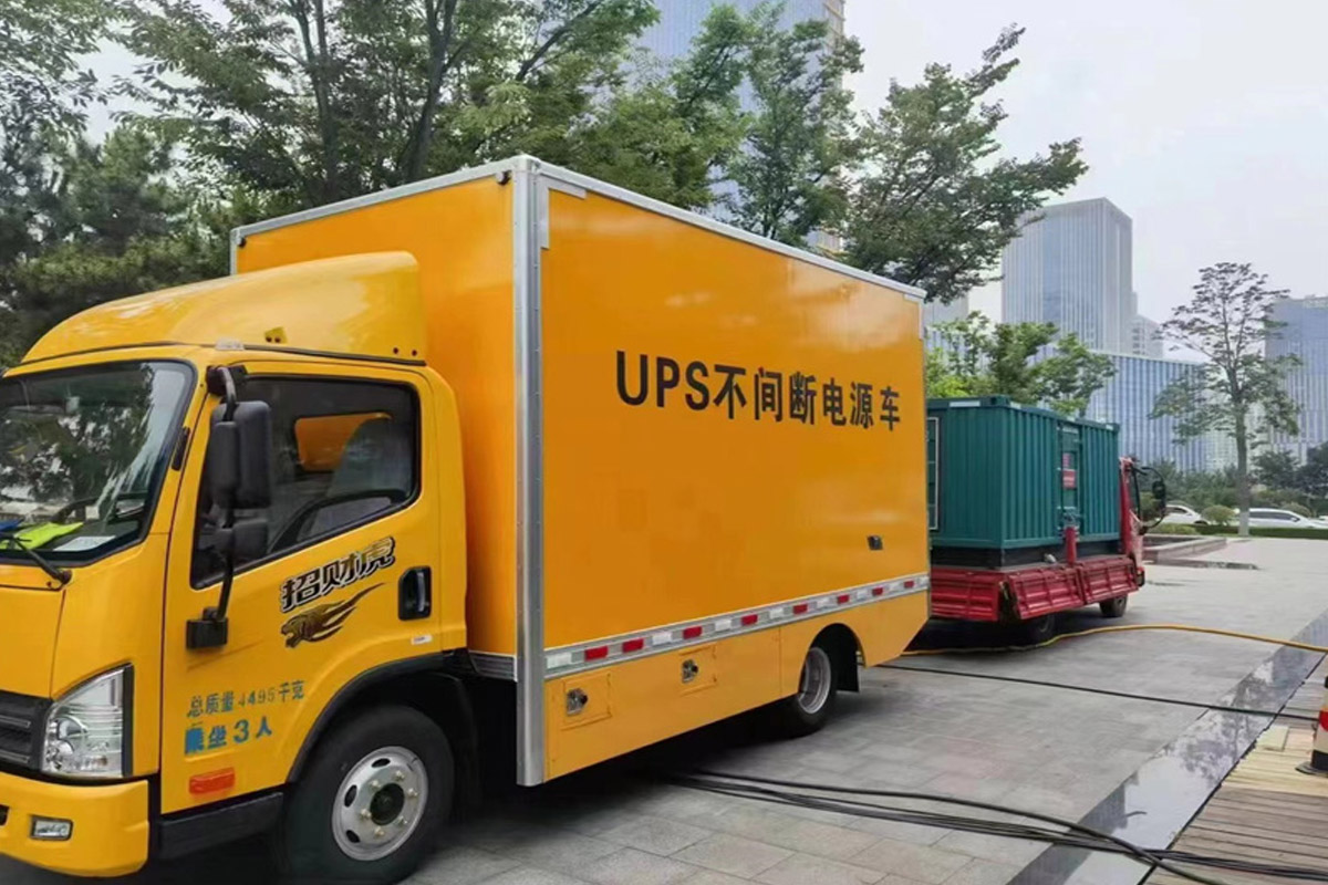 伊州发电机租赁施工现场