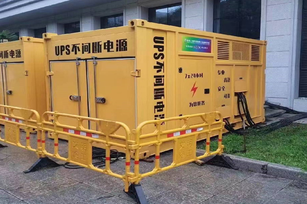 伊州发电机租赁施工现场
