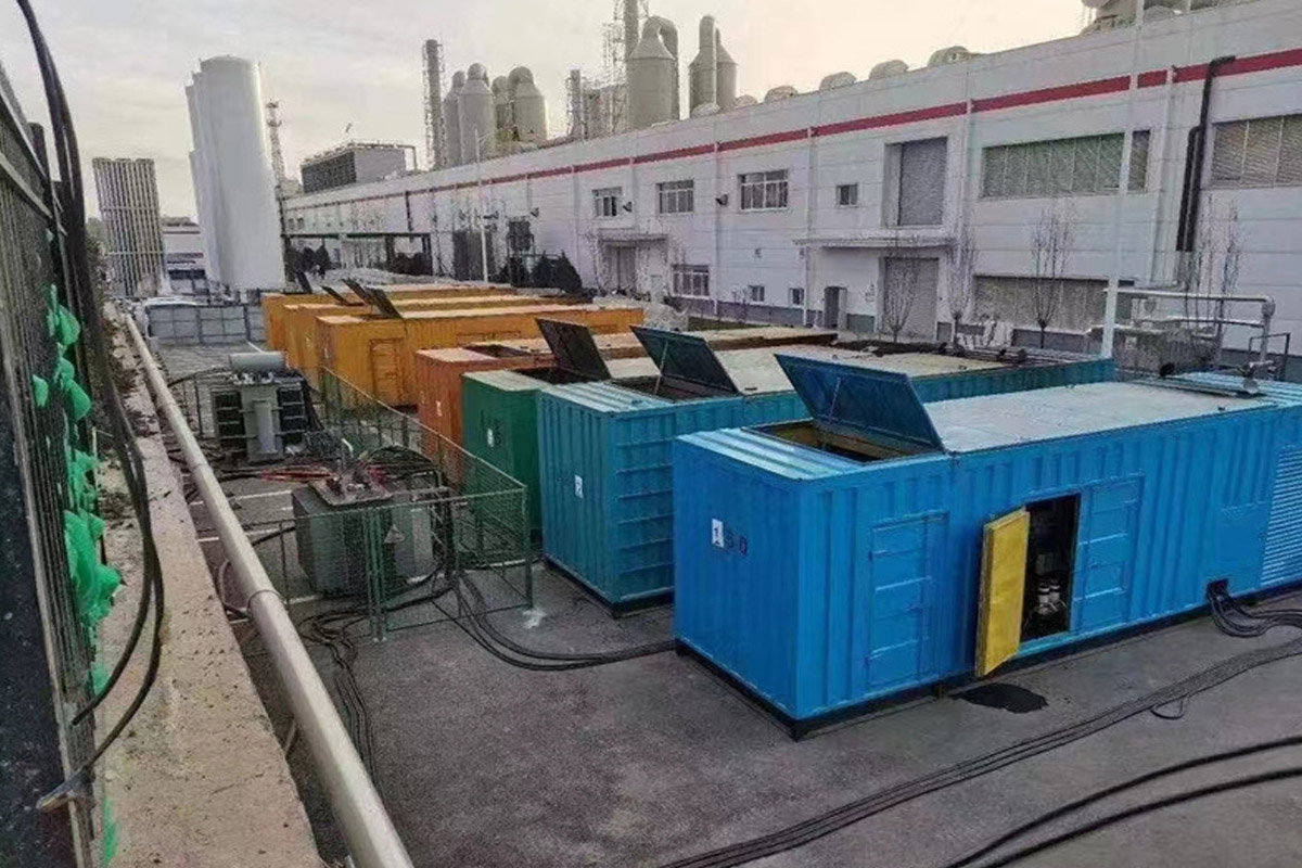 伊州发电机租赁施工现场